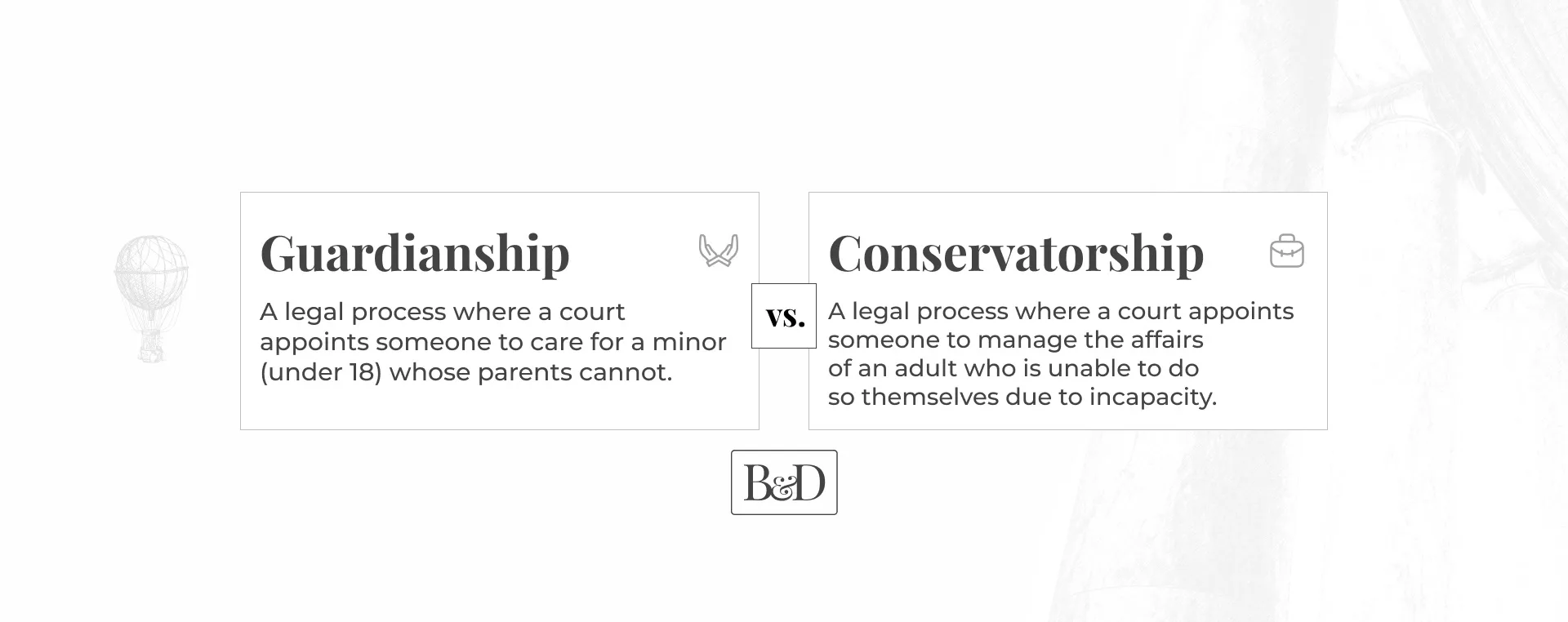 Guardianship vs. Conservatorship